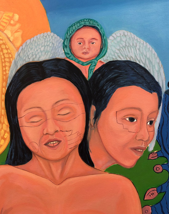 “Details of Mujeres de Nepantla: Llorona Portrait” 1995