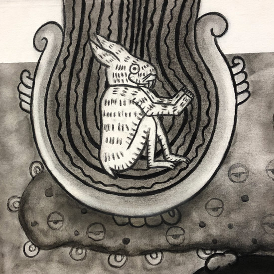 “Details of Teotl: Coyolxauhqui Moon I Symbol” 1995